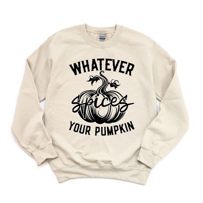 Simply Love Round Neck Long Sleeve Pumpkin & Flower Graphic Sweatshirt –  Pandaize