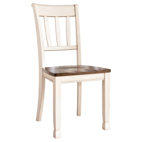 2pc Whitesburg Dining Room Side Chair Cottage White Signature