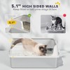Stainless Steel Litter Box with High Side, Scoop, Easy Cleaning & Anti-Urine Leakage, for Big Cats - 4 of 4