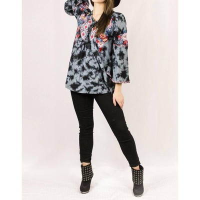 Women's Tie Dye Embroidery Top - Avani Del Amour