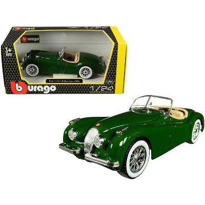 1951 Jaguar XK 120 Roadster Green 1/24 Diecast Model Car by Bburago