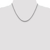 Black Bow Jewelry 2.5mm, 14k White Gold, Solid Franco Chain Necklace - 2 of 4
