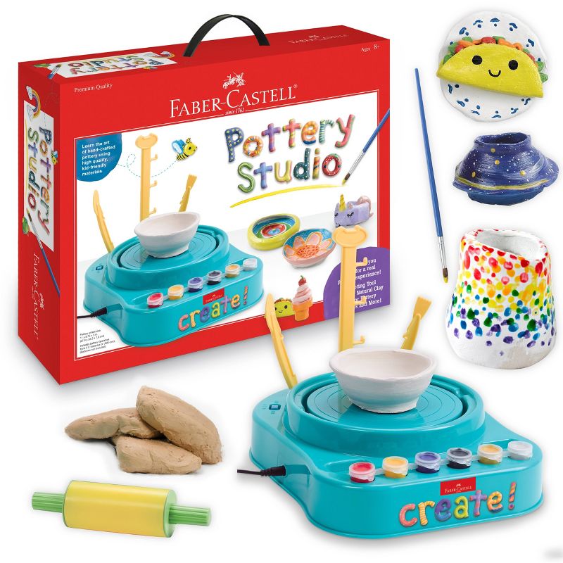 Faber-Castell Kids Pottery Studio with Sculpting Tools and Paints