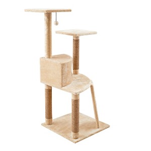 Two by Two Cleveland - Beige Scratching Post Cat Furniture - 22 in. Tall - 1 of 4