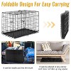 FDW Dog Crate for Medium Dogs 30 Inch Folding Metal WirePet Cage Double Door W/Divider Panel Indoor Outdoor Kennel Leak-Proof Plastic Tray,Black - 4 of 4