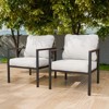 EAGLE PEAK Sunset Dune Collection Modern Patio Furniture Chair, Wicker Metal Outdoor Dining Chairs - 2 of 4