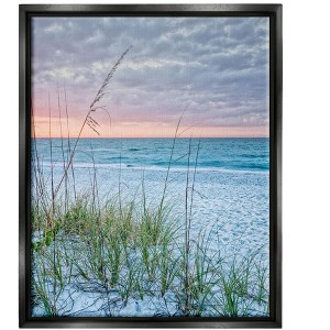 Stupell Industries Coastal Sea Grass Sprigs Beach Shore Framed Floater Canvas Wall Art - 1 of 4