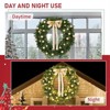 Karl Home Lighted PVC Christmas Wreath with Pinecone and Gold Ornaments - 4 of 4
