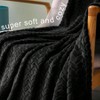Black 90x90 Inch Fleece Queen Size Blanket, Soft Cozy Jacquard Flannel, Lightweight Fuzzy Plush Warm for Winter. - 4 of 4