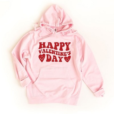Simply Sage Market Women's Graphic Hoodie Happy Valentine's Day Hearts