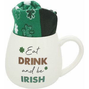 Pavilion Gift Company - Be Irish - 15.5 oz Mug and Sock Set - Drinkware - 1 of 1