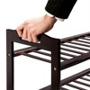 4 Tiers Multipurpose For ShoesBamboo Shoe Rack ，Towels Books Small Appliances， - 3 of 4