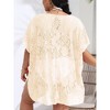 Women's Swimsuit Beach Cover Up Lace Bikini Beachwear Plus Size Beach Bikini See Through Swimwear - 4 of 4