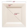Smarty Had A Party 6.5" Ivory Square Plastic Cake Plates - 120 pcs - 3 of 4