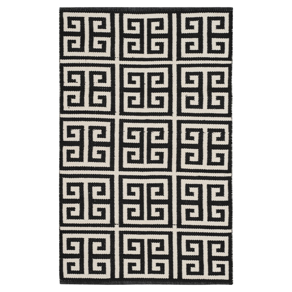 3'x5' Janelle Woven Rug Black/Ivory - Safavieh