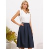 INSPIRE CHIC Women's Pleated High Waisted Vintage A-Line Business Casual Midi Skirts - 4 of 4