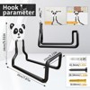 phiestina 4PCS U-Shaped Heavy Duty Hooks, Wall-Mounted Storage Tools, Ladder Hooks, Garage Hoist Hooks, Metal Garden Hose Brackets - 4 of 4