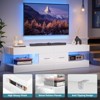 Bestier Black High Gloss TV Stand for TV up to 65" LED Television Entertainment Center Modern TV Cabinet with Storage Drawers - 3 of 4