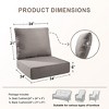 Gymojoy 24x24x6" Outdoor Cushion Patio Chair Furniture Cushion 28D High Density Sponge Cushion with Removable Cover Cushion Replacement - 2 of 4