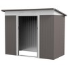 Outsunny Metal Garden Shed, Backyard Tool Storage Shed with Dual Locking Doors, 2 Air Vents and Steel Frame - 4 of 4