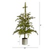 4.5ft. Pre-Lit Christmas Pine Artificial Tree in Decorative Planter – Charming Holiday X-Mas Accent - 2 of 4