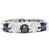 Pompeii3 1 carat Treated Black & White Five Stone Diamond Ring 14K White Gold - 2 of 4