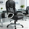 TopComfy Accent Chairs Ergonomic Office Chair with Padded Arms and Swivel Comfortable Chair Soft Chair Accent Chair for Office, Black, 26"*29.7"*49" - 2 of 4
