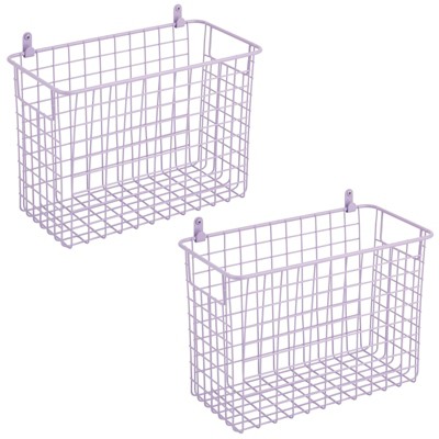 mDesign Classico Wallmount Baskets for the Bathroom
