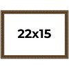 PosterPalooza | Sculpted Gold Picture Frame - UV Acrylic, Backing Board, Hanging Hardware Included - 2 of 4