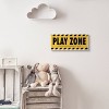 Stupell Industries 17"x7" Kids' Play Zone Caution Children Construction Sign Yellow Black Wall Art Unframed - 2 of 4