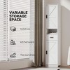 Sapphtopaz Modern Tall Bathroom Storage Cabinet with Barn Doors & Drawer Narrow Storage Cabinet with Open Shelf&Adjustable Shelves for Bathroom - 2 of 4