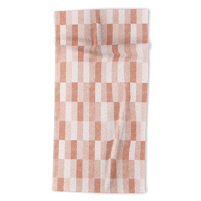 Little Arrow Design Co Cosmo Tile Terracotta Beach Towel - Deny Designs ...