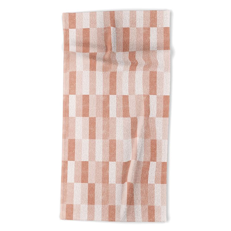 Little Arrow Design Co Cosmo Tile Terracotta Beach Towel - Deny Designs, 1 of 3