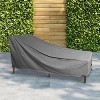 KHOMO GEAR Chaise Lounge Cover – Heavy-Duty Waterproof, Weatherproof, UV-Resistant Outdoor Patio Furniture Protector – Durable All-Season - Grey - 2 of 4