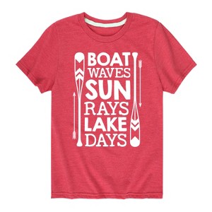 Boys' - Instant Message - Lake Days Quote Short Sleeve Graphic T-Shirt - 1 of 4