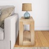 Plank+Beam Modern Rectangular Side Table with Shelf, 25", Solid Wood Table with Storage - 2 of 4