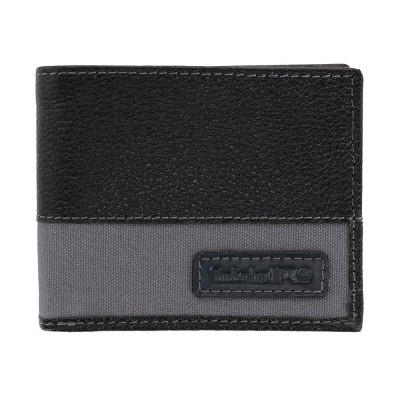 Timberland Pro Men's Milled Canvas and Leather Passcase Wallet