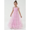 2Bunnies Girls' Vintage Boho Smocked Bodice Ruffle Dress - 3 of 4