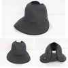Anna-Kaci Roll Up Wide Brim Visor Sun Hat with Ponytail Hole and UV Protection Lightweight Packable Foldable Summer Cap - 4 of 4