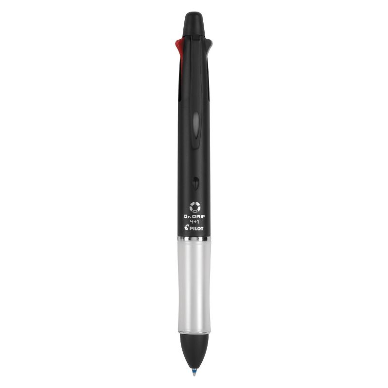 Pilot Dr. Grip 4 + 1 Multi-Function Pen/Pencil 4 Assorted Inks Black Barrel 36220, 1 of 5