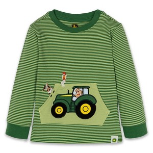 John Deere Tractor Construction 2fer Waffle Knit Long Sleeve T-Shirt Toddler - 1 of 4
