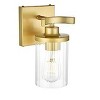 Elegant Lighting Saanvi 1 light Brass and Clear Bath Sconce - 2 of 4