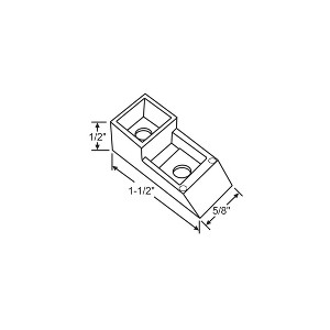 Brixwell 900-10122-os Balance Top Sash Guide old Style hwp182 Wh White - 1 of 2