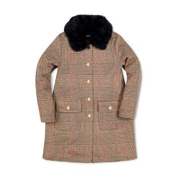Hope & Henry Girls' Collared Fleece Swing Coat, Kids