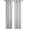 Kate Aurora Contemporary Living 2 Pack Semi Sheer Geometric Grommet Top Curtain Panels - 2 of 3