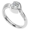 Pompeii3 1 1/4Ct Moissanite Bezel Diamond Engagement Ring in 10k White or Yellow Gold - 4 of 4