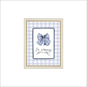 Petal Lane 7"x9" I'm Literally Just a Girl Beaded Framed Wall Art Cream - 1 of 4