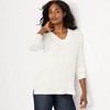 Lands' End Women's Faux Cashmere Long Sleeve Cozy Pajama Top - 4 of 4