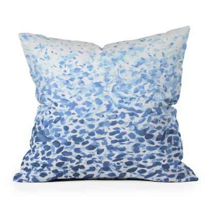 16"x16" Madart Inc. Tropical Fusion Abstract Square Throw Pillow Blue - Deny Designs