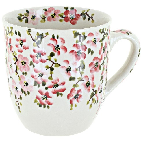 Blue Rose Polish Pottery Cherry Blossom Coffee Mug : Target